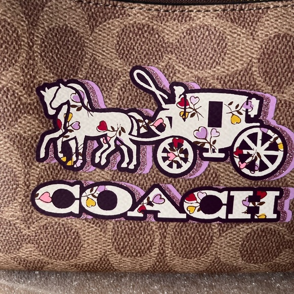 Coach Zip Top Crossbody Bag In Signature Canvas With Horse And Carriage Print🎀 - Picture 4 of 8